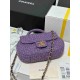 Chanel Small bag with top handle, Tweed, sequins