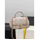 Chanel Small bag with top handle, Tweed, sequins