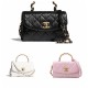 3colors MINI FLAP BAG WITH TOP HANDLE LAMBSKIN