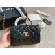 3colors MINI FLAP BAG WITH TOP HANDLE LAMBSKIN