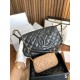 Chanel Black Quilted Caviar Leather Timeless CC Shoulder Bag