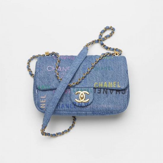 2colors Denim FLAP BAG