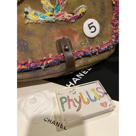 CHANEL Vintage 2015 Graffiti On The Pavement Messenger Bag Limited Edition