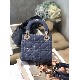 MINI LADY DIOR BAG Patent Cannage Calfskin