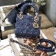 MINI LADY DIOR BAG Patent Cannage Calfskin