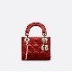 MINI LADY DIOR BAG Patent Cannage Calfskin