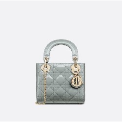 MINI LADY DIOR BAG Patent Cannage Calfskin