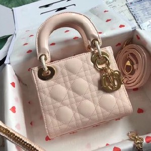 MINI LADY DIOR BAG Patent Cannage Calfskin