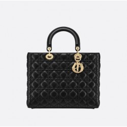 5colors LARGE LADY DIOR BAG Cannage Lambskin