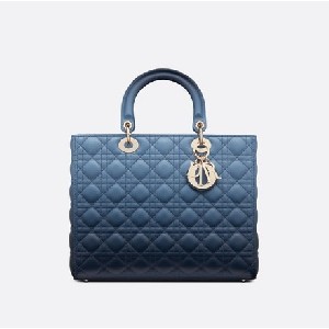 LARGE LADY DIOR BAG Gradient Cannage Lambskin