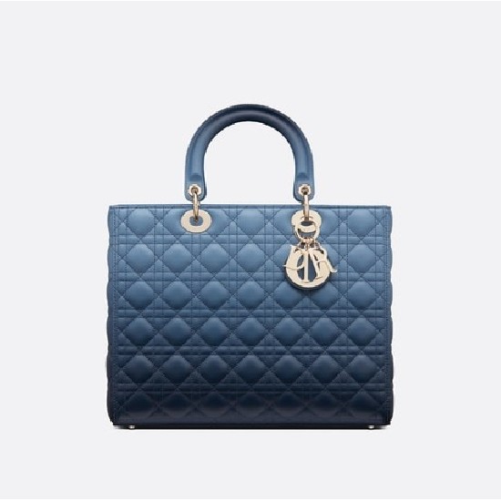 LARGE LADY DIOR BAG Gradient Cannage Lambskin