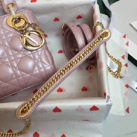MINI LADY DIOR BAG Beaded Cannage Lambskin