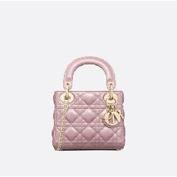 MINI LADY DIOR BAG Beaded Cannage Lambskin