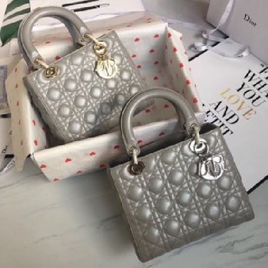MEDIUM LADY DIOR BAG Beaded Cannage Lambskin
