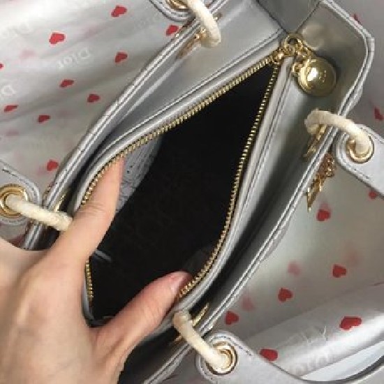 MEDIUM LADY DIOR BAG Beaded Cannage Lambskin