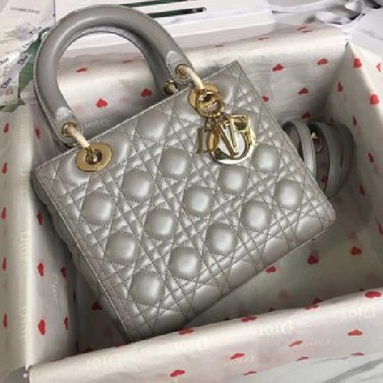 MEDIUM LADY DIOR BAG Beaded Cannage Lambskin