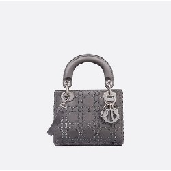 MINI LADY DIOR BAG Strass Cannage Satin