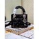 MINI LADY DIOR BAG Strass Cannage Satin