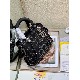 SMALL LADY DIOR BAG Strass Cannage Satin