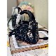 SMALL LADY DIOR BAG Strass Cannage Satin
