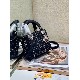 SMALL LADY DIOR BAG Strass Cannage Satin