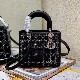 SMALL LADY DIOR BAG Strass Cannage Satin