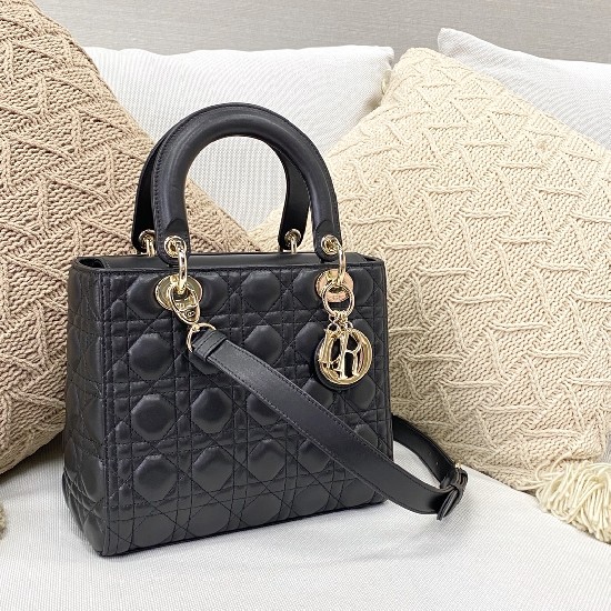  MEDIUM LADY DIOR BAG Cannage Lambskin