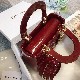 SMALL LADY DIOR BAG Patent Cannage Calfskin