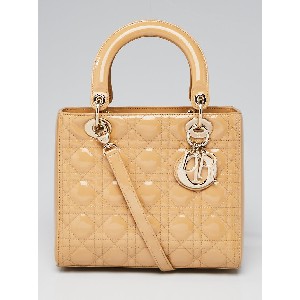 MEDIUM LADY DIOR BAG Patent Cannage Calfskin