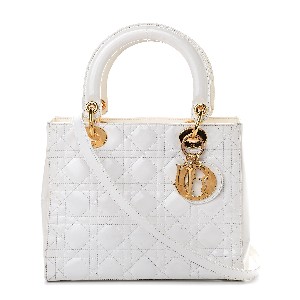 MEDIUM LADY DIOR BAG Patent Cannage Calfskin