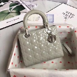 MEDIUM LADY DIOR BAG Patent Cannage Calfskin