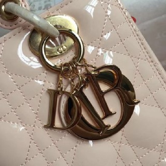 MEDIUM LADY DIOR BAG Patent Cannage Calfskin