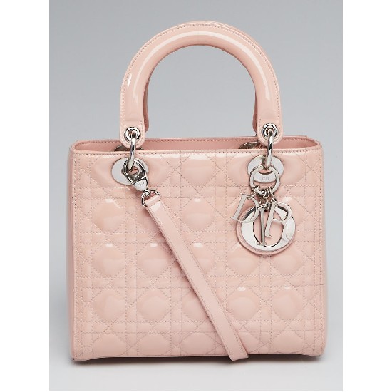 MEDIUM LADY DIOR BAG Patent Cannage Calfskin