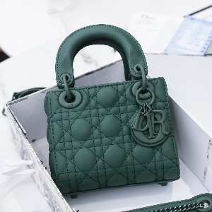 MINI LADY DIOR BAG Ultramatte Cannage Calfskin