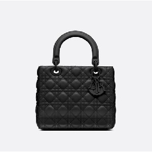 MEDIUM LADY DIOR BAG Ultramatte Cannage Calfskin