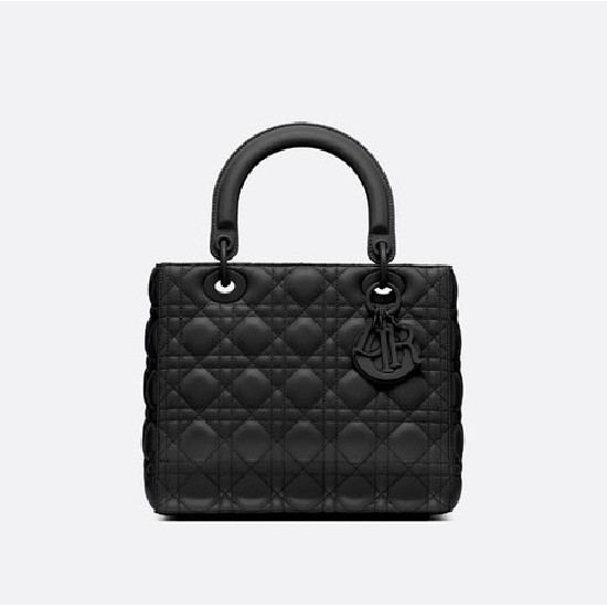 MEDIUM LADY DIOR BAG Ultramatte Cannage Calfskin