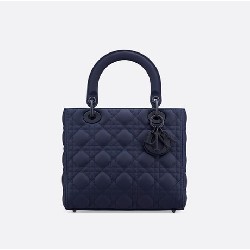 MEDIUM LADY DIOR BAG Ultramatte Cannage Calfskin