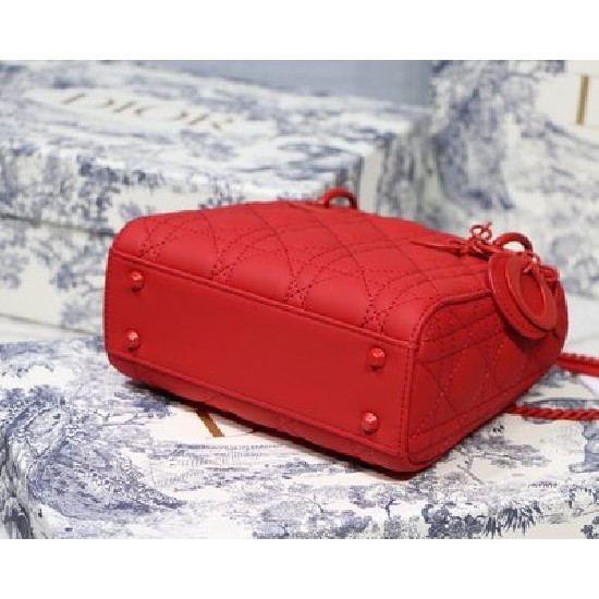 MINI LADY DIOR BAG Ultramatte Cannage Calfskin