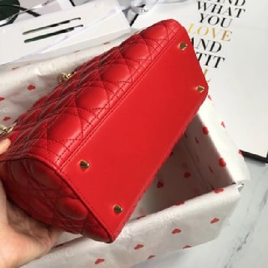 MEDIUM LADY DIOR BAG Cannage Lambskin