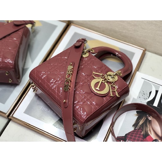 LADY DIOR MY ABCDIOR BAG Patent Cannage Calfskin