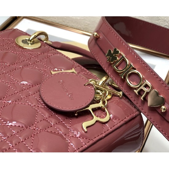 LADY DIOR MY ABCDIOR BAG Patent Cannage Calfskin