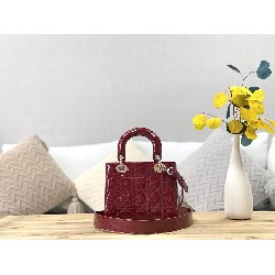 LADY DIOR MY ABCDIOR BAG Patent Cannage Calfskin