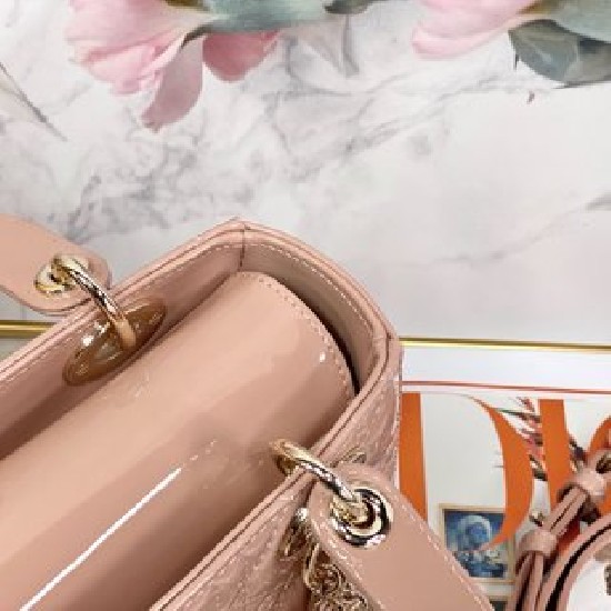 LADY DIOR MY ABCDIOR BAG Patent Cannage Calfskin
