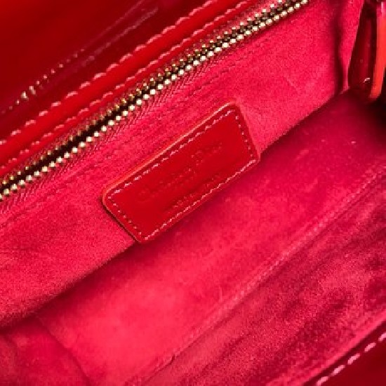 LADY DIOR MY ABCDIOR BAG Patent Cannage Calfskin