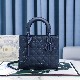 MEDIUM LADY DIOR BAG Ultramatte Cannage Calfskin