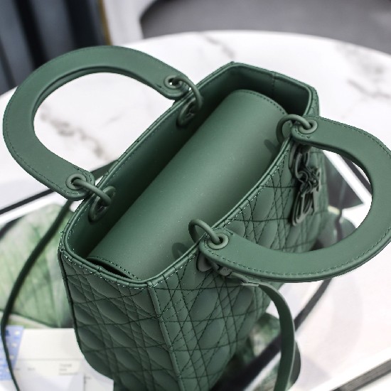 MEDIUM LADY DIOR BAG Ultramatte Cannage Calfskin