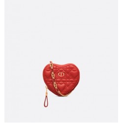 DIORAMOUR DIOR CARO HEART POUCH WITH CHAIN