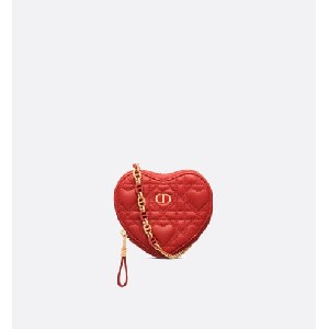 DIORAMOUR DIOR CARO HEART POUCH WITH CHAIN