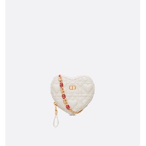 DIORAMOUR DIOR CARO HEART POUCH WITH CHAIN