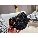 DIORAMOUR DIOR CARO HEART POUCH WITH CHAIN
